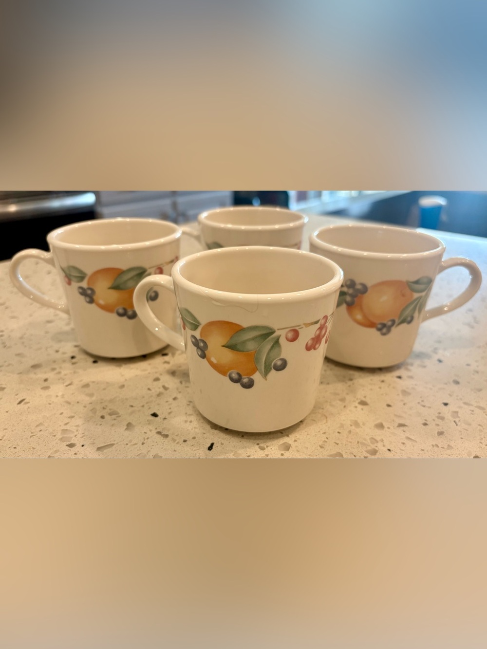 Corning Abundance 8 oz mug set of 4